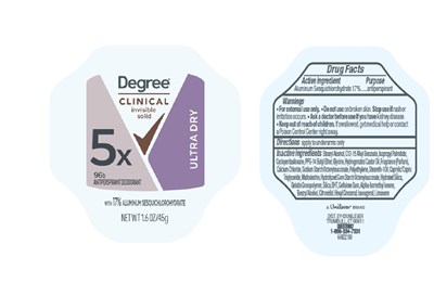 Label (Degree Clinical Invisible Solid Ultra Dry 96h Antiperspirant Deodorant   Artwork)